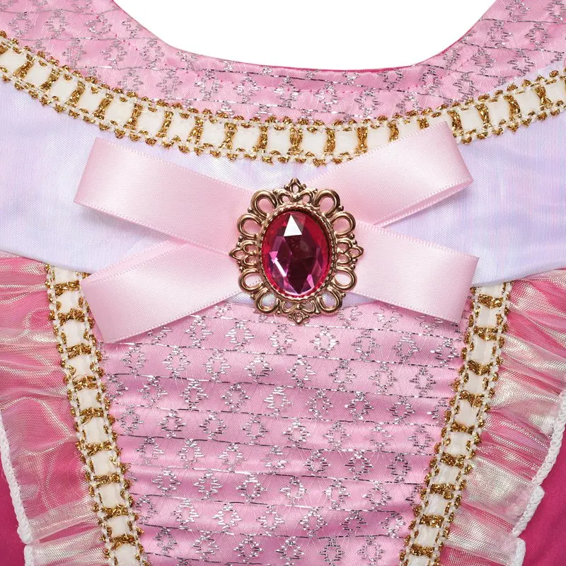 MUABABY Girl Princess Sleeping Beauty Dress up Clothes Sleeveless Off Shoulder Aurora Costume Kid Christmas Party | Детская одежда и