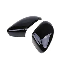 Pair For VW Beetle CC Eos Passat Scirocco Glossy Black Mirror Cover Caps Rearview Mirrors Cover Case Car Side Wing Mirrors Cover