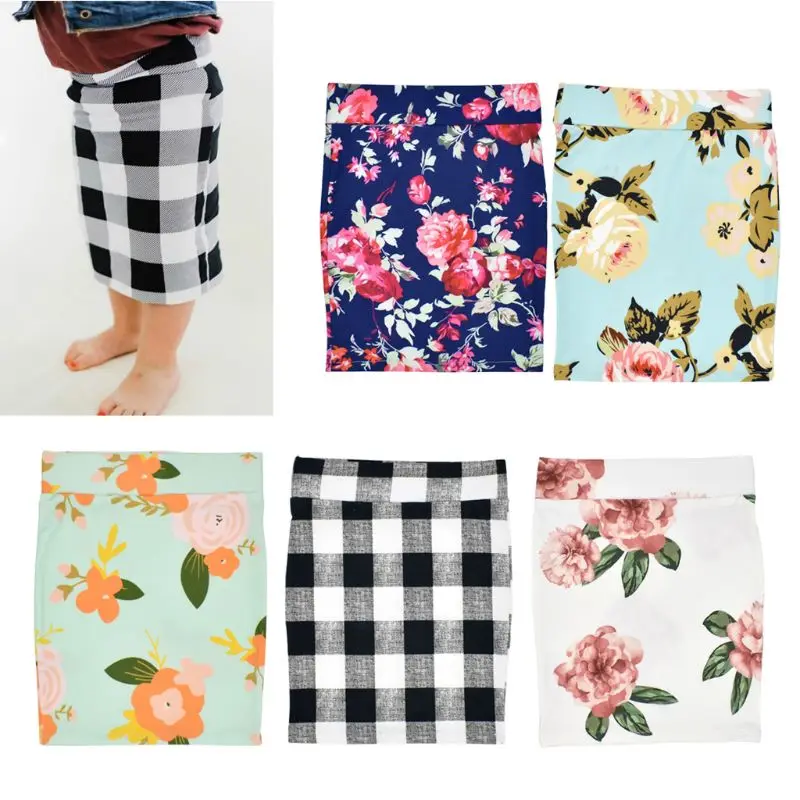 Юбка карандаш с принтом для маленьких девочек летняя детская одежда юбка