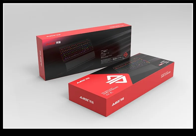 Ajazz AK500 с подсветкой USB Проводная Механическая игровая клавиатура ноутбук настольная клавиатура большая Подставка для рук мультимедийная сенсорная панель