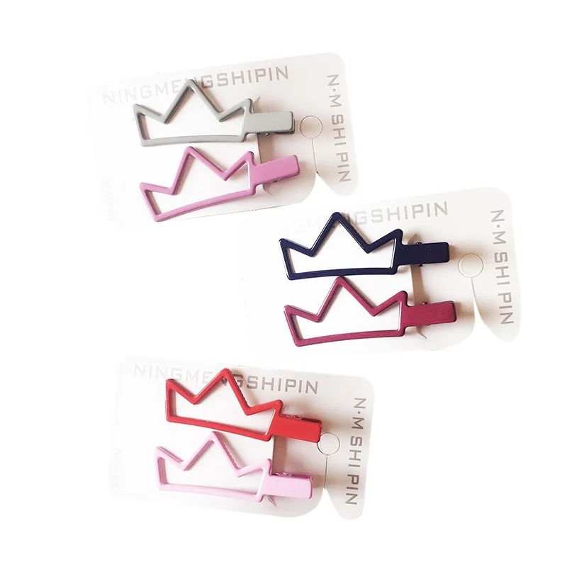 crown mix color Милые для маленьких девочек кролик Корона Дизайн Мультфильм шпилька принцесса заколки для волос аксессуары - Цвет: crown mix color