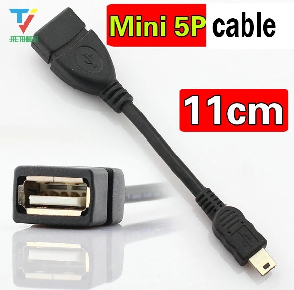 500 шт./лот 11 см Micro USB к мини хост OTG кабель для DAC портативный цифровой усилитель