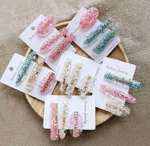 1 комплект корейские прозрачные заколки для волос с уксусной кислотой Женские