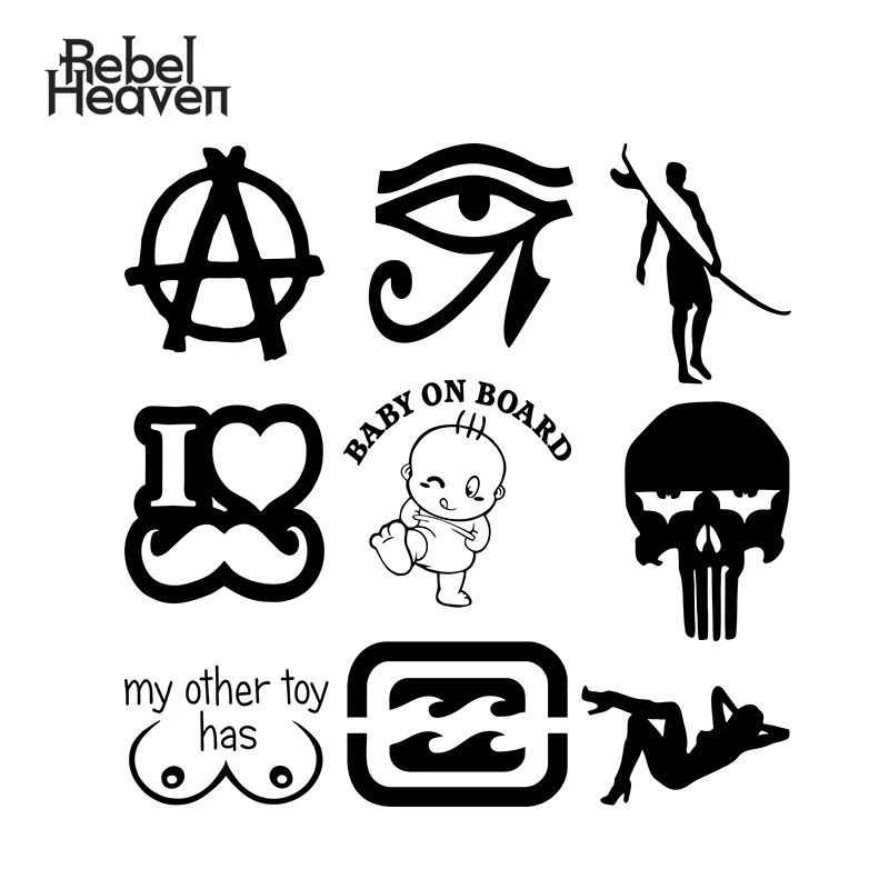 Rebel Heaven автомобильный Стайлинг череп глаз хвоста фотосессия фотоэлемент