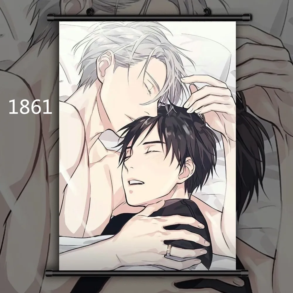 1861 Yuri On Ice Coupling Аниме Манга плакат свиток C - Цвет: 1861