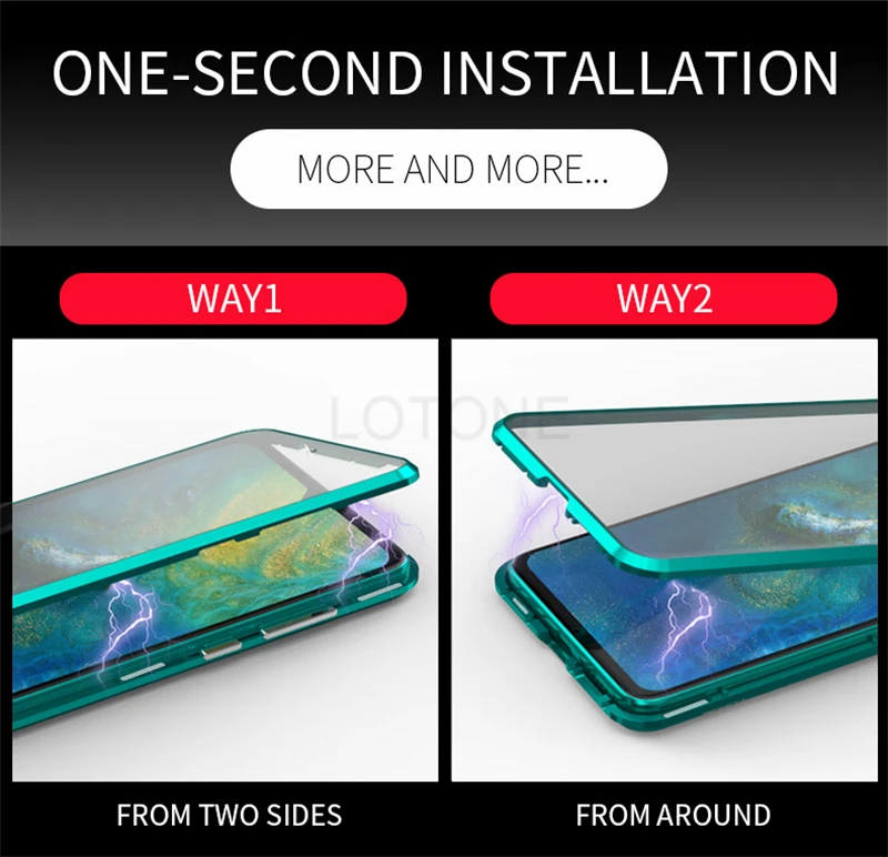 Магнитный 360 Полный Чехол для huawei mate 20 Pro P30 mate 20 металлический корпус Передняя Задняя крышка из закаленного стекла huawei mate 20 Pro чехол s On