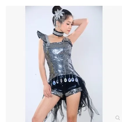 Джазовая танцевальная форма с блестками для сцены DS DJ танцевальный костюм