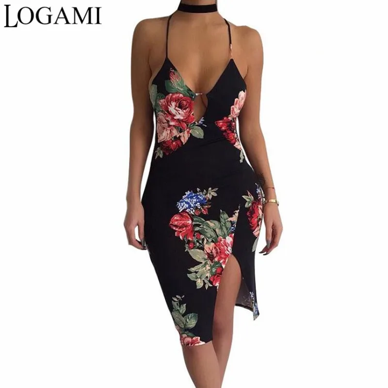 Летнее платье на бретелях с v образным вырезом сексуальное облегающее женское