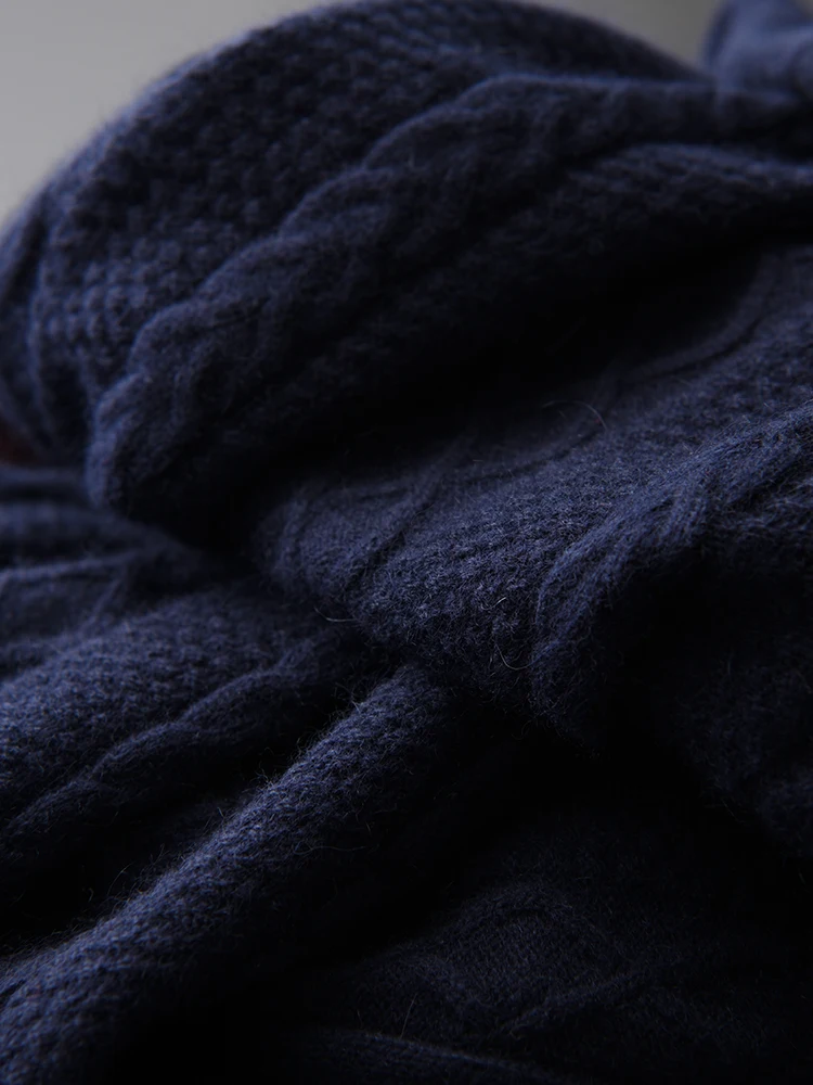 Minglu Argyle, мужской свитер, Роскошная шерсть и кроличья шерсть, норка, кашемир, мужские свитера размера плюс, половина водолазки, мужской зимний свитер