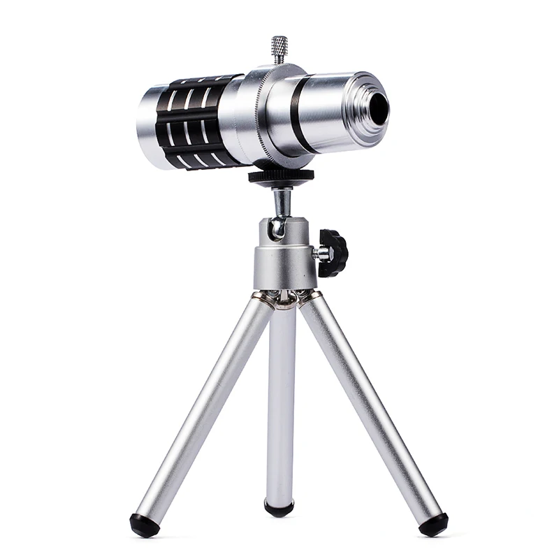 2017 HD 12x зум оптический телескоп телеобъектив с мобильного штатив телефон