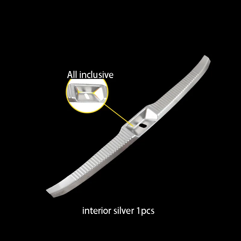 silver interior 1pcs Задняя защита багажника Декоративная полоса задняя дверь украшение яркая полоса автомобильные аксессуары для Toyota Previa Estima - Цвет: silver interior 1pcs