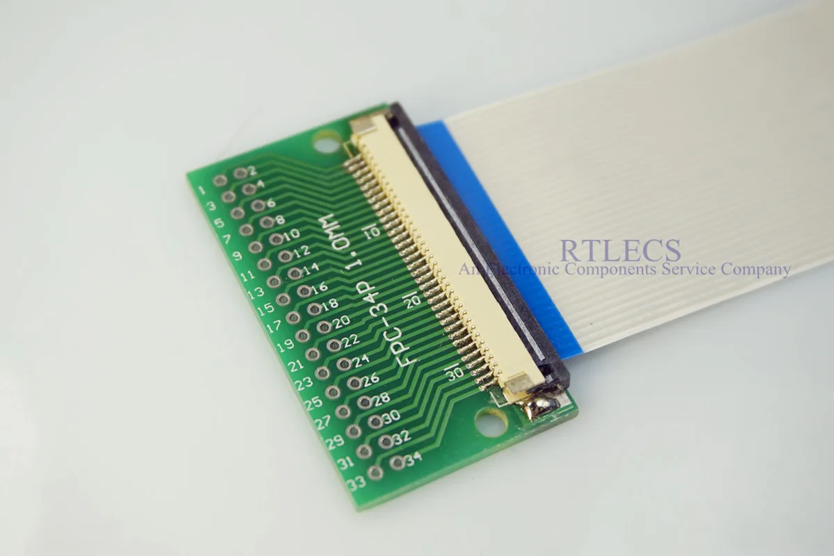 2 комплекта Кабель FFC FPC 34 Pin 1 0 мм Шаг до 54 сквозное отверстие DIP PCB адаптер 100 150 200 250