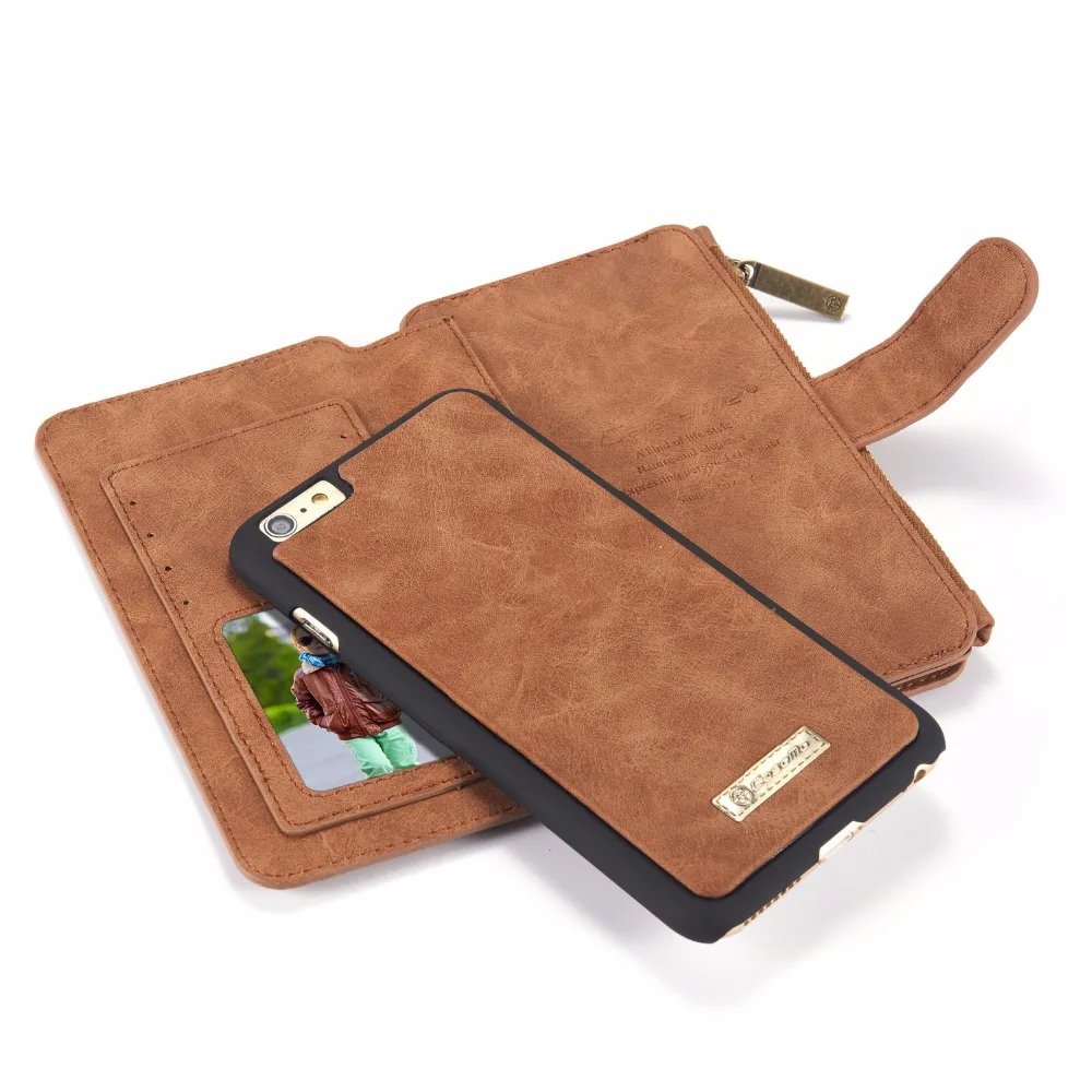 Амортизирующий чехол для телефона из натуральной кожи 2 в 1 кошелек органайзер 14