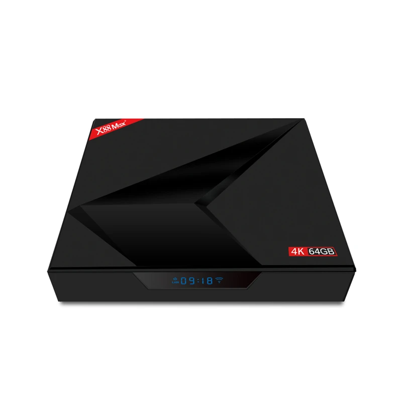 HAAYOT Android 9,0X88 MAX+ Smart tv Box 4G 64G RK3328 Четырехъядерный 4K BT4.0 2,4G/5G WiFi телеприставка type-c USB 3,0 медиаплеер