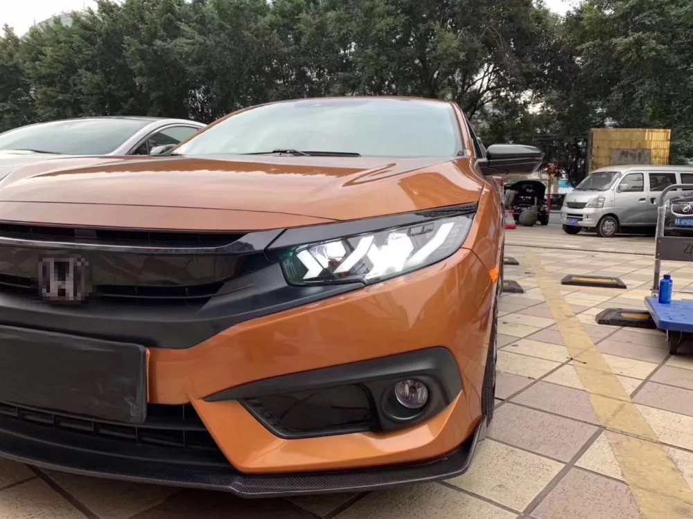 Автомобильный Стайлинг, задние фары, чехол для Honda CIVIC, фары G10 MK10 Bugatti, фары, светодиодный фонарь для бега, светодиодный задний фонарь