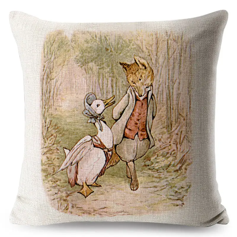 FOKUSENT Peter Rabbit наволочка с рисунком, наволочка, подушка с черепом, наволочки, чехол для подушки в виде животных для дома, дивана, украшения, чехол для подушки - Цвет: 13