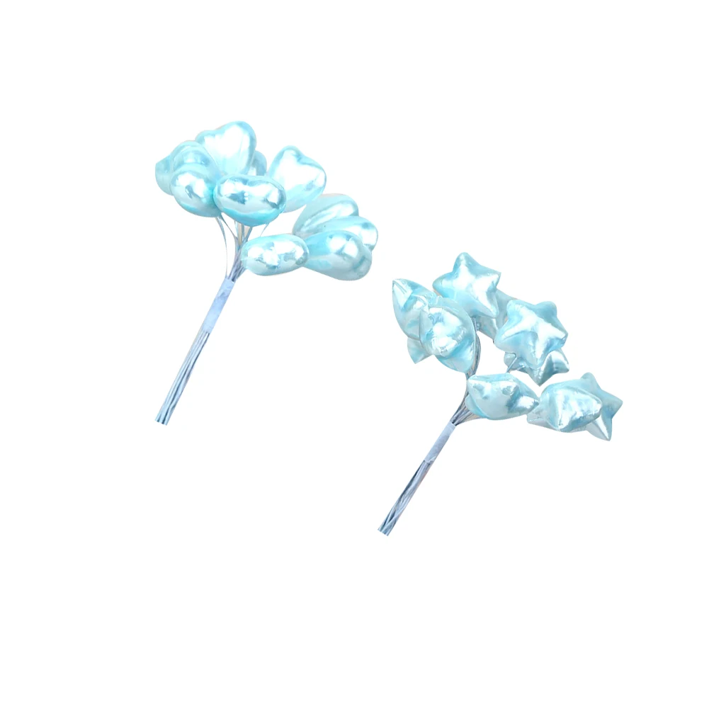 Топпер для торта 2 шт. Голубое Сердце Звезда дизайн маленький шар пики капкейков