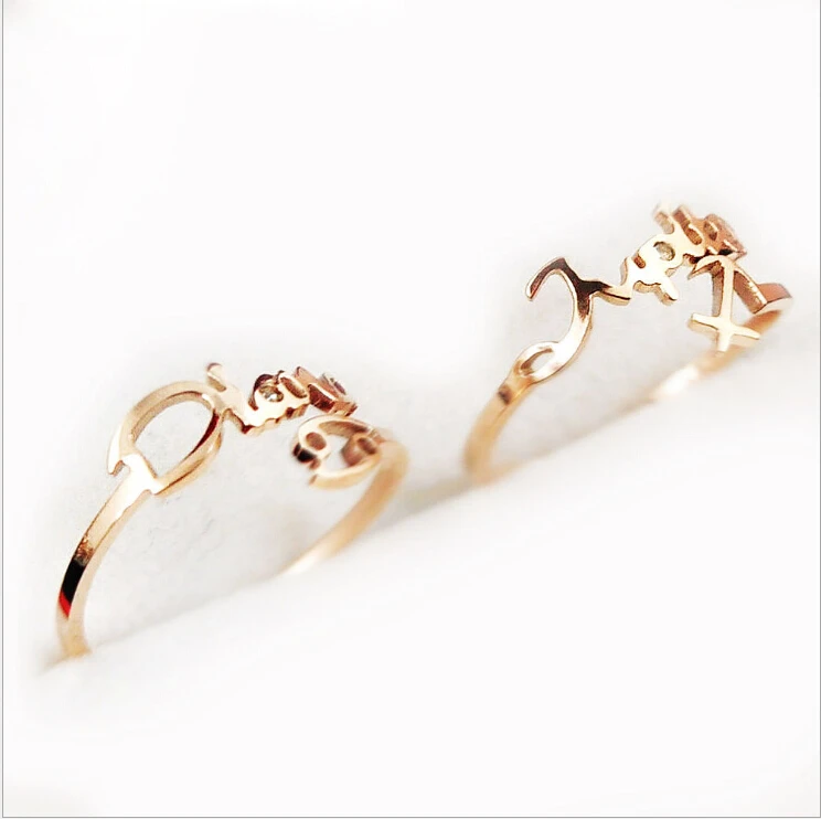 Hot Simple delicate creative trendy fine Titanium steel personality The series 12 constellation Leo women's Rings for women R029 |