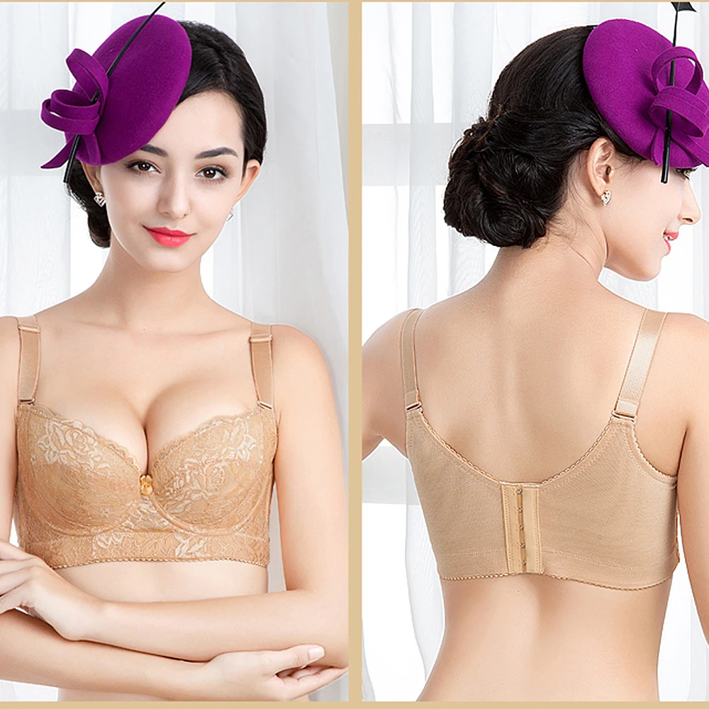 Бюстгальтер женский кружевной пуш-ап чашка размера плюс B C D E F 70 75 80 85 90 - купить по
