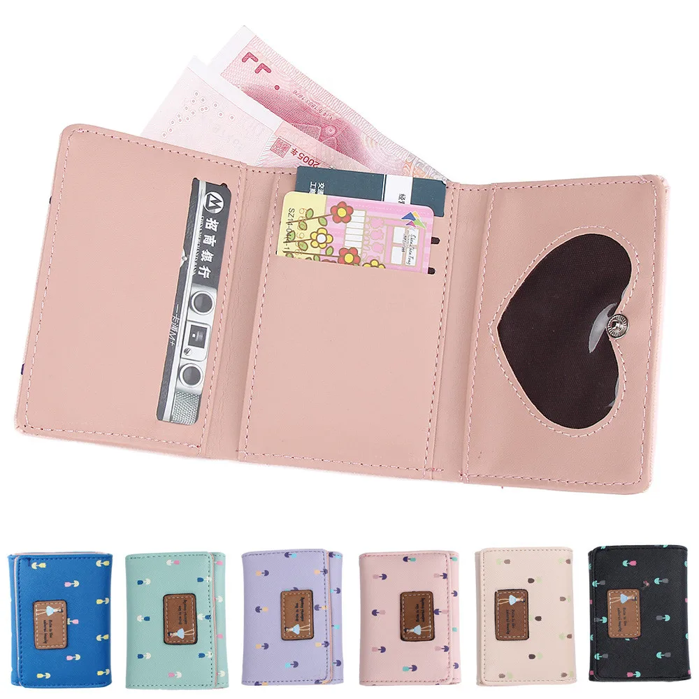 Женский симпатичный кошелек для девушек маленький на молнии брендовый