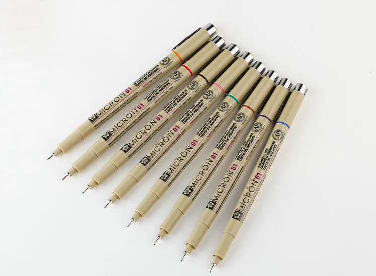 Sakura Pigma Micron 005 набор ручек с тонкой линией 0,2 мм для черчения манга 7 цветов на выбор товары для рукоделия