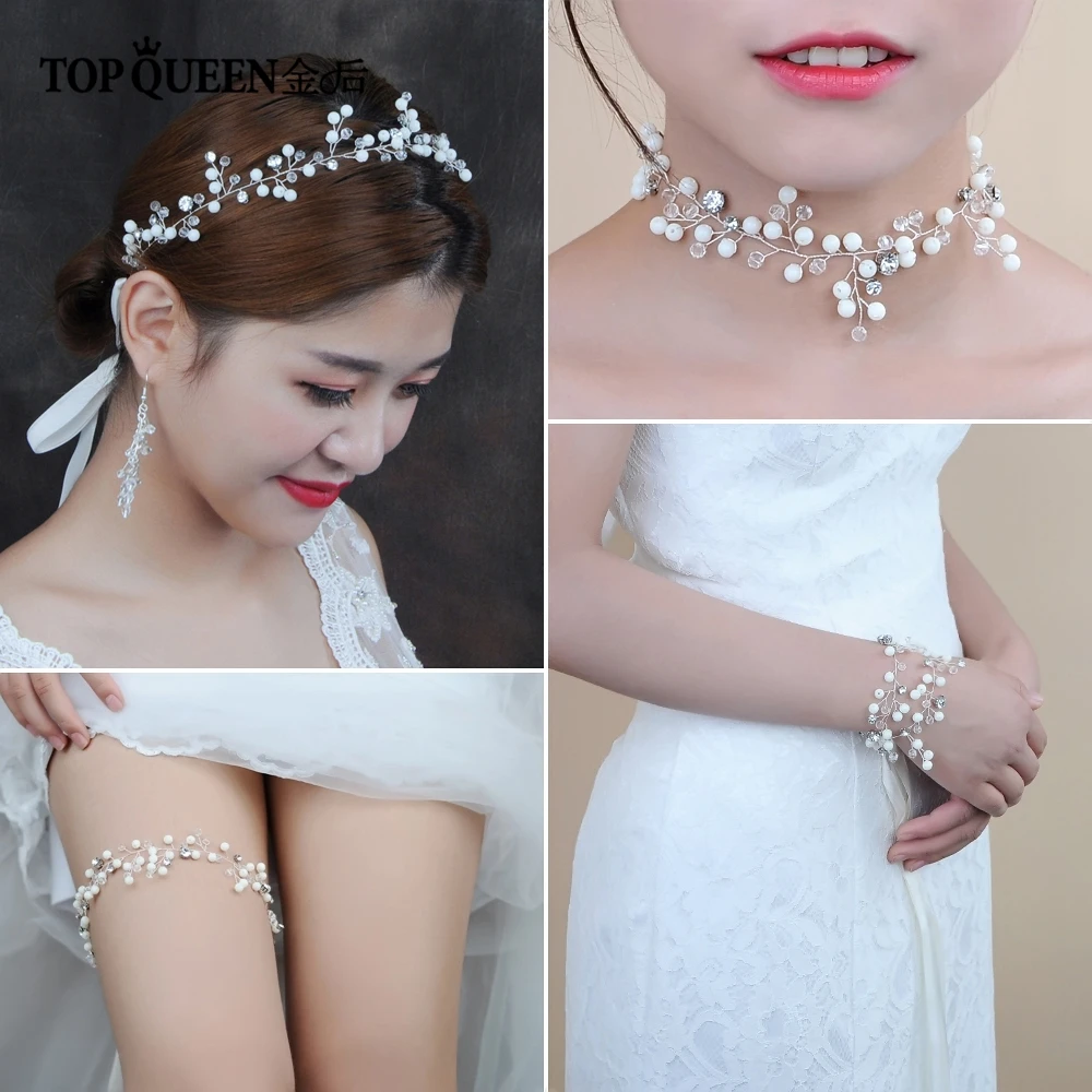 TOPQUEEN SH159 Свадебные ремни с бриллиантами и жемчугом для невесты Свадебные аксессуары платье с поясом камень пояс