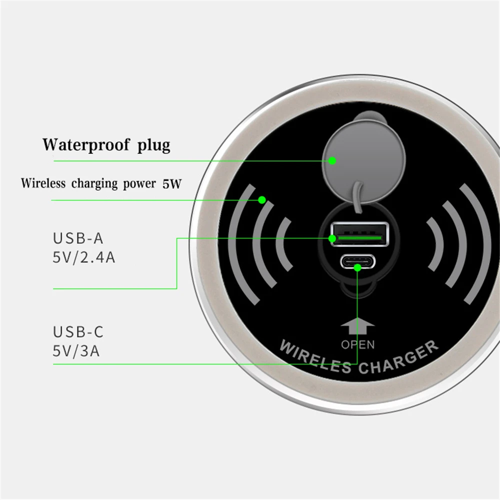 Bakeey настольное встроенное Беспроводное зарядное устройство Qi с usb-выходом 5 Вт