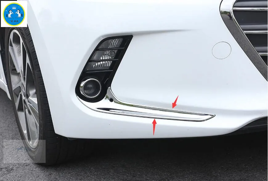 

Interior ! 2 Pcs For Hyundai Elantra Avante Sedan 2016 2017 ABS Chrome Front Fog Light Lamp Eyelid Cover Trim