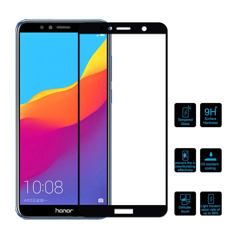 Защитное стекло для Honor 7A 7C Pro 7X защита экрана с полным покрытием закаленное wuwawi