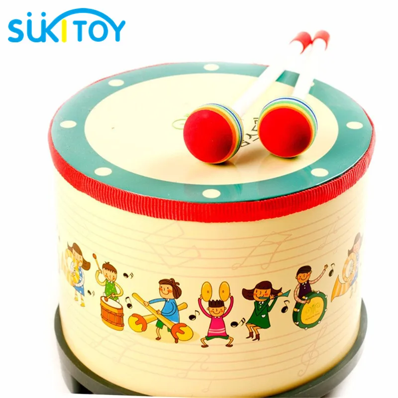 Kid's Soft Montessori Wooden Drum Korea Style Musical Children Learning &amp Exercising Type High Quanlity Gift For Baby Kids|musical