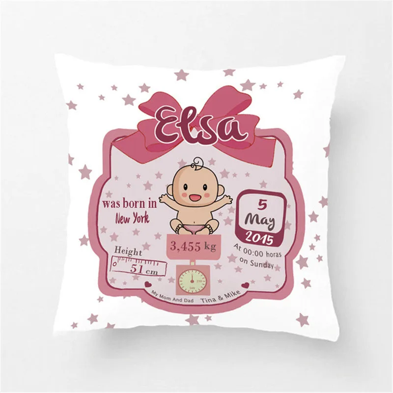 baby pillow case 15 Детская Наволочка на заказ, милая синяя Наволочка на подушку, квадратная/прямоугольная полиэфирная детская наволочка, Чехол на подушку для мальчиков и девочек, характеристики рождения - Цвет: baby pillow case 15