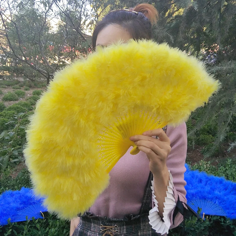 Ретро Ностальгия Красочные перо Ручной Веер живой Танец перо веер Cheongsam Подиум перо веер градиент abanicos para boda