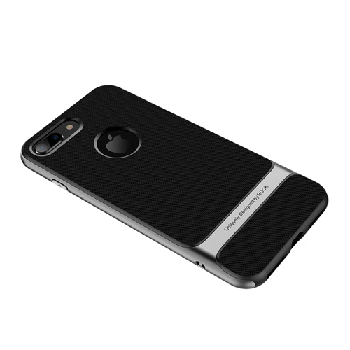 ROCK роскошный чехол Royce для iphone 8 Plus, тонкий бронированный чехол для Apple, чехол на заднюю панель для iPhone8, чехол на булавке, 8 чехол - Цвет: Grey