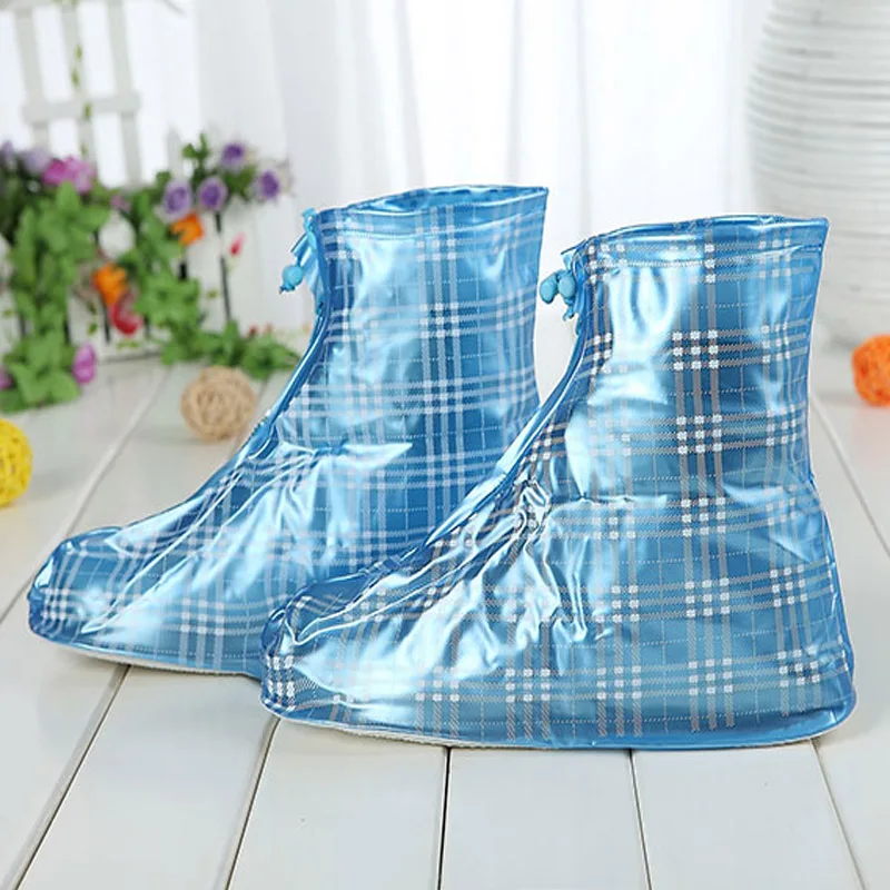 Модный портативный водонепроницаемый чехол из ПВХ с узором в полоску для обуви |