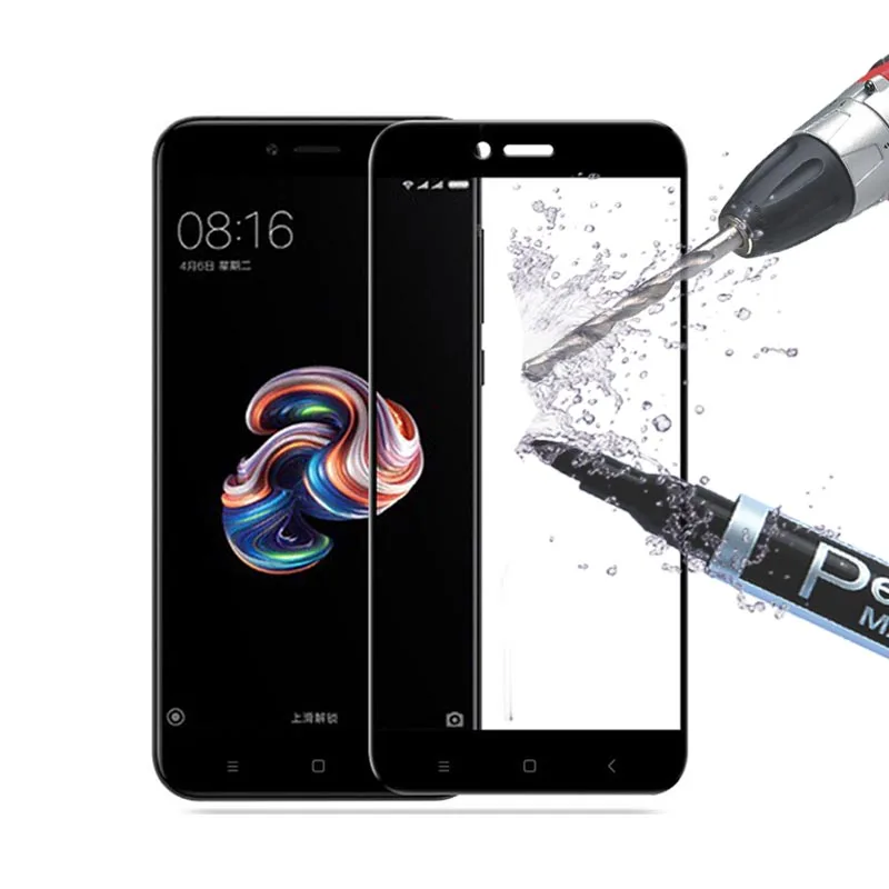 2.5D 9H полное покрытие закаленное стекло для Xiaomi Mi 6 5S Plus A1 Защитная пленка экрана 5X