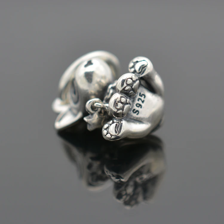

925 Sterling Silver Beads Charms Bracelet Labrador puppy Bull Terrier Puppy Cat Dog Pendant Diy Jewelry