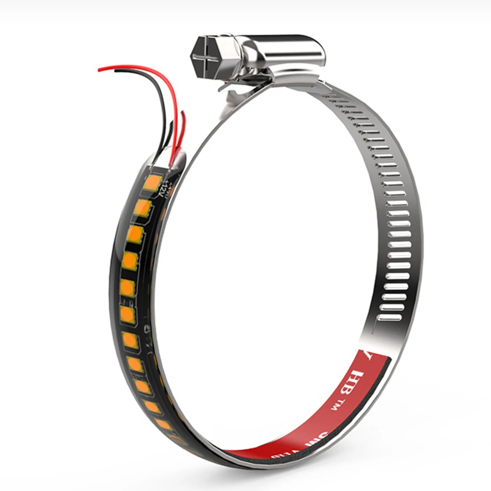 Universal Motorcycle Turn Signal Light Whims LED Steering 24SMD Lamp Shock Blinking Absorber Ring Propulsion Bobber for Harley |