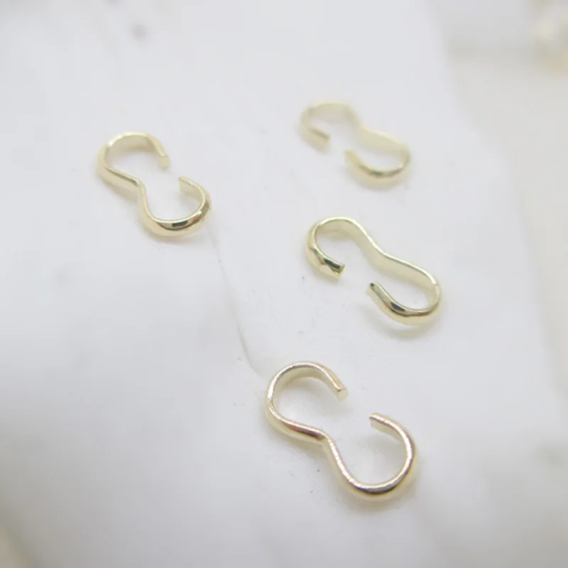 Золотистые крючки с пряжкой 8 разъемов для изготовления браслетов подвесок
