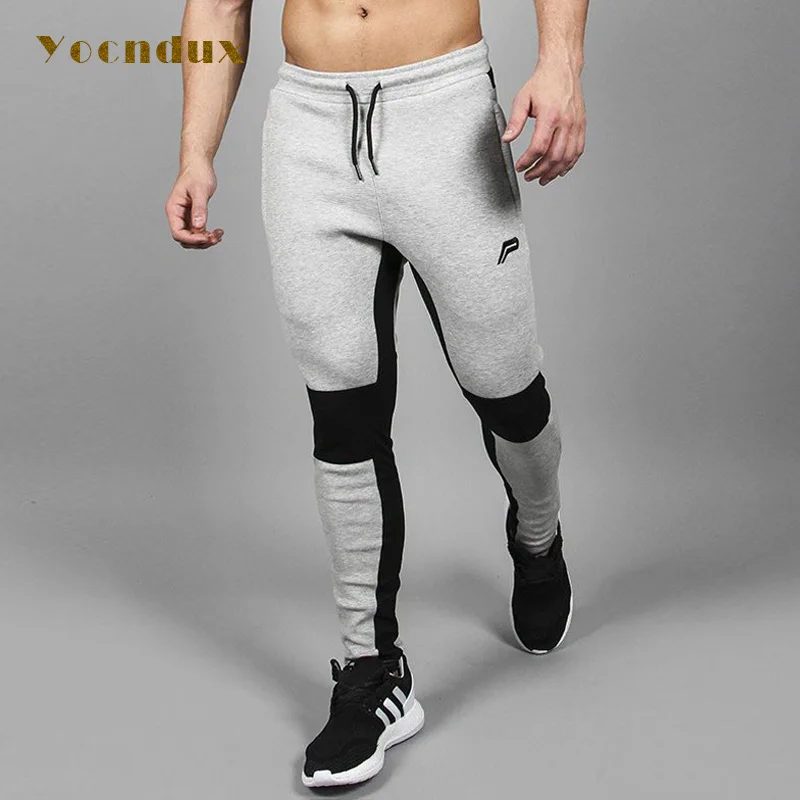 Light gray Новое поступление мужские спортивные брюки для фитнеса на осень и зиму тренировочные спортивные мужские брюки для бега - Цвет: Light gray