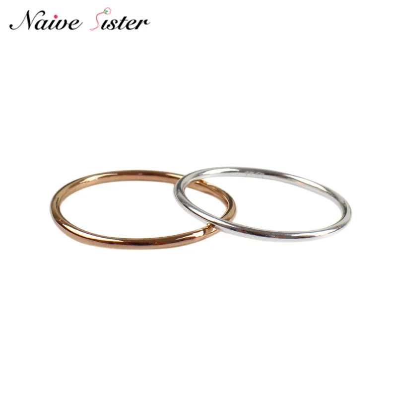 Женское кольцо из стерлингового серебра 925 пробы минималистичное тонкое