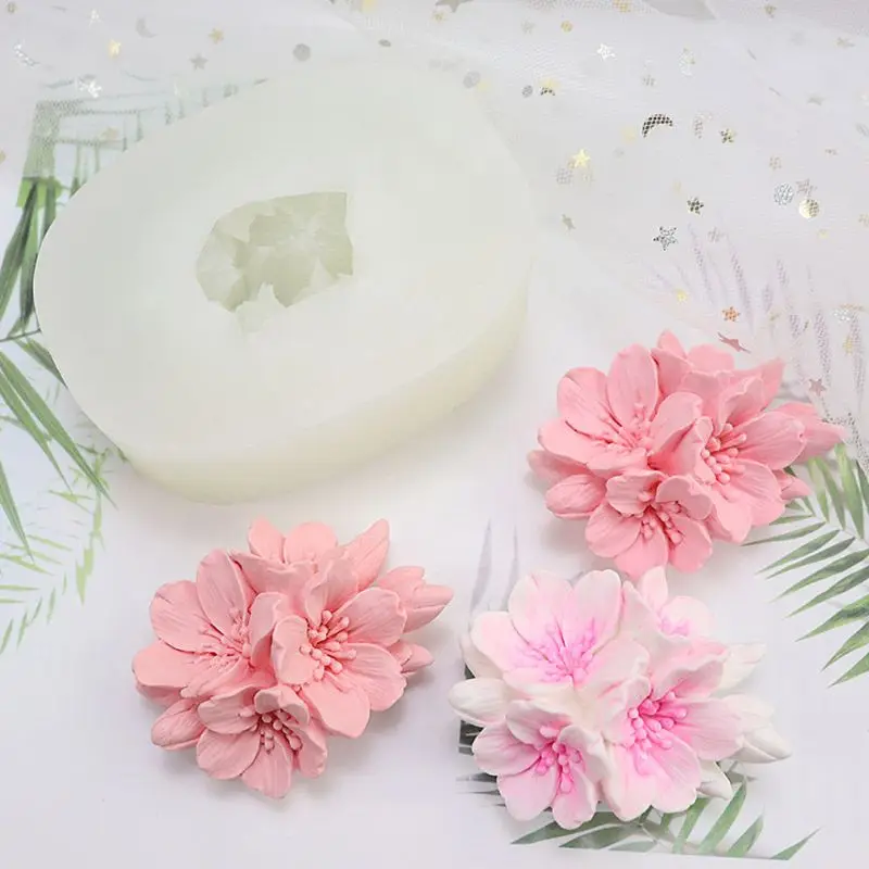 

Cherry Flower Silicone Fondant Mold Handmade Soap Cake Candle Resin Molds Tools