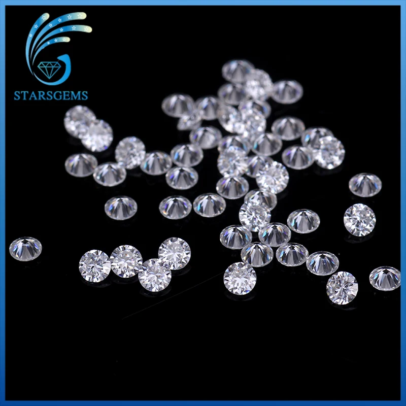 

EF White Color 20pcs/pack Test Positive 2.5mm Round Brilliant Cut Moissanites Loose Gems Stone Beads for Jewelry Making