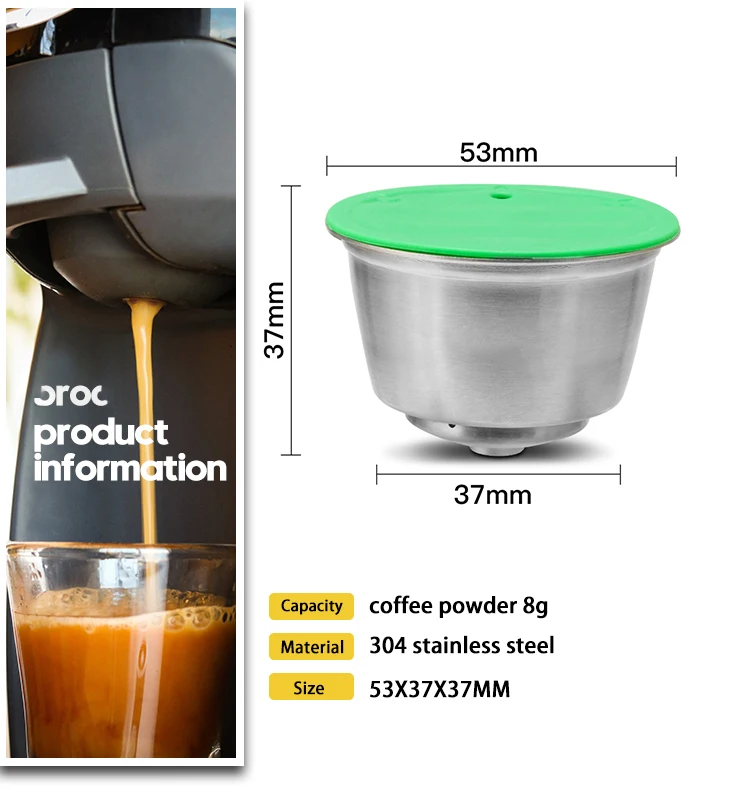 Нержавеющая сталь Dolce Gusto Кофе пополняемая многоразовая капсула filte Совместимость постоянный адреса capsulas кафе многоразовые kahve