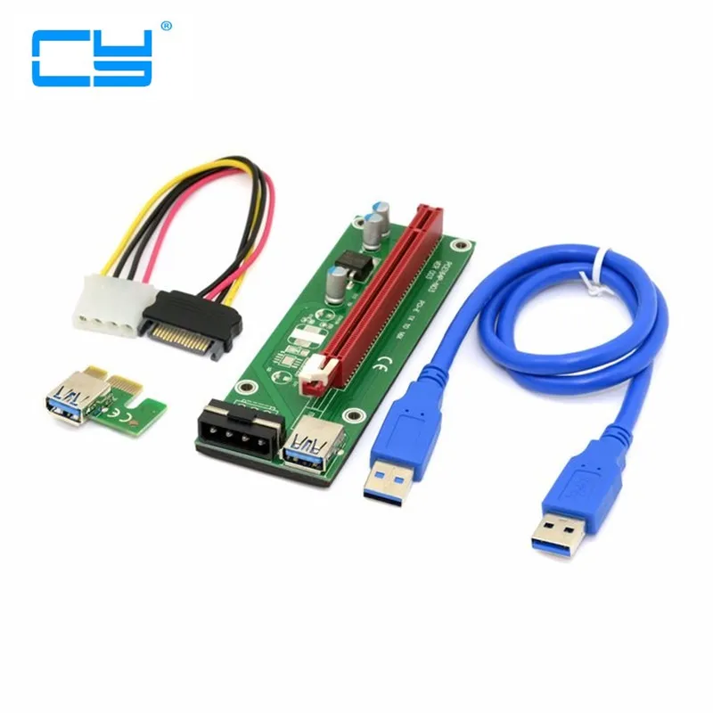 60 см USB 3.0 PCI E эспрессо 1x a 16x Райзер удлинитель картао адаптер питания SATA кабель с