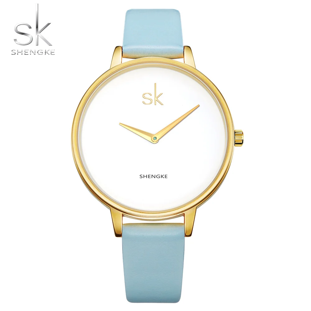 goldcyan Shengke, модные наручные часы, женские часы, женские роскошные брендовые знаменитые кварцевые часы, женские часы, Relogio Feminino Montre Femme SK - Цвет: goldcyan