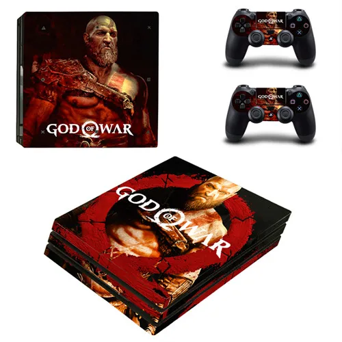 YSP4P-2035 Игра God of War 4 PS4 Pro наклейка на кожу для консоли playstation 4 и 2 контроллера PS4 Pro наклейка на кожу виниловая - Цвет: YSP4P-2035