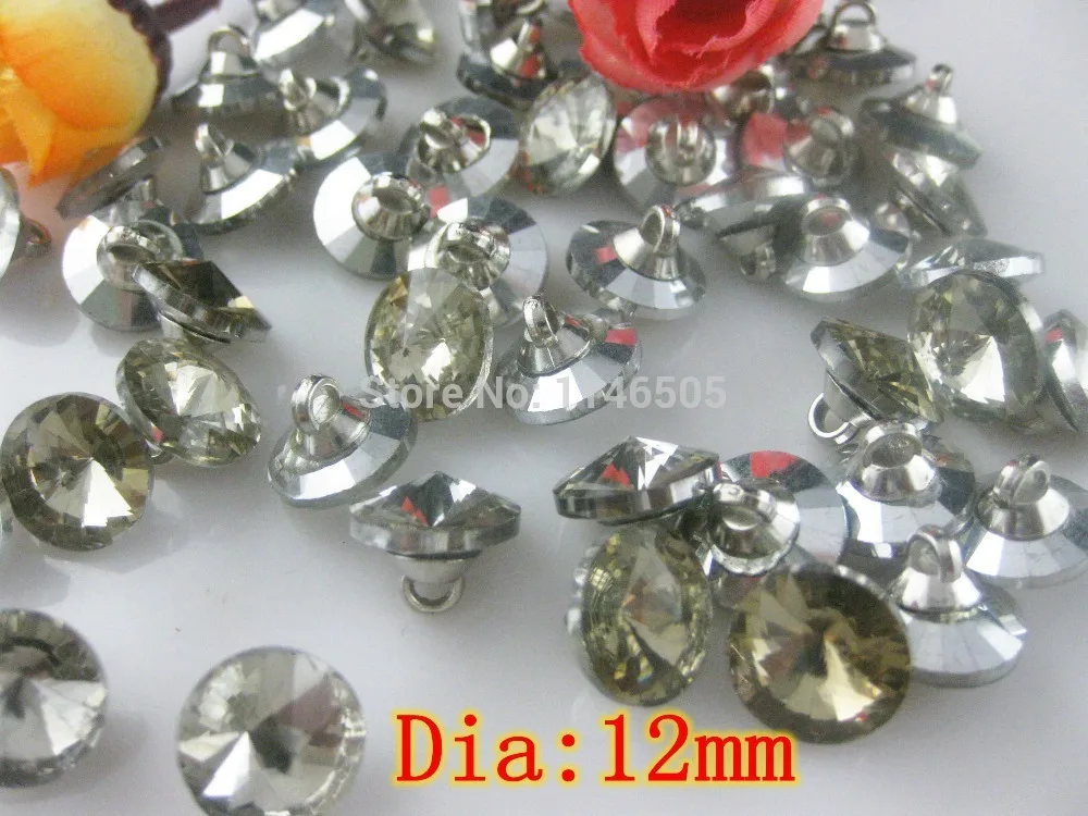 

100pcs/lot New Crystal buckle Pack Diamond Button pull buckle 12mm Rhinestone Sofa clothes accessories crafts botoes scrapbook