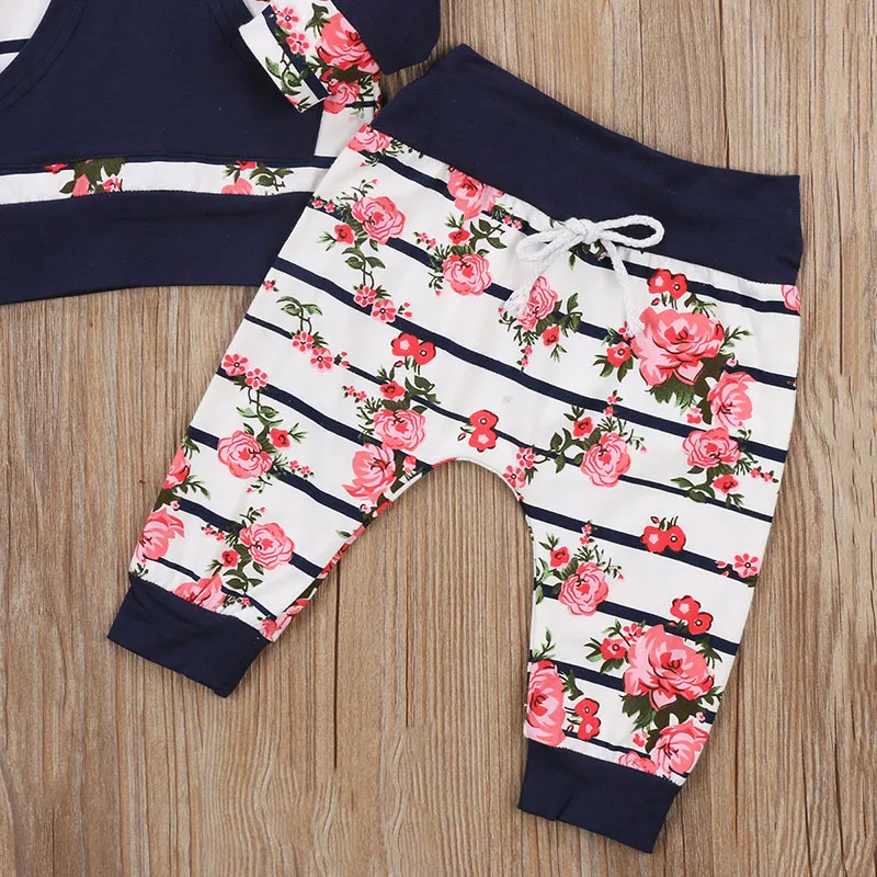 Emmababy Fall Autumn Newborn Baby Clothing Floral Long Sleeve Hooded Sweatshirt Tops+Long Pant 2PCS Kids Boy Girl Clothes | Детская