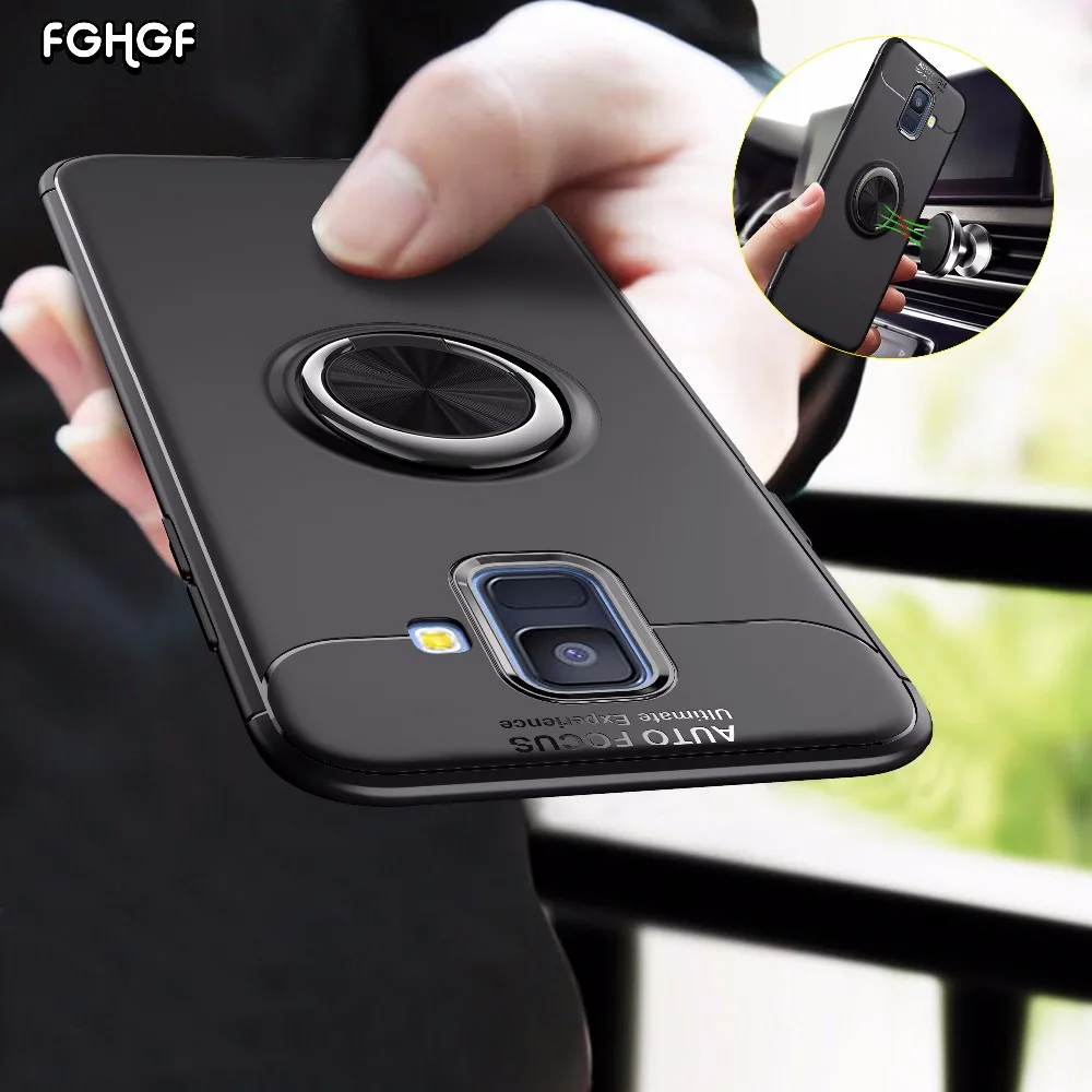 FGHGF Ring Case For Samsung Galaxy Note 9 8 Cover J4 J6 J8 2018 A6 Plus Shell Soft Silicone |