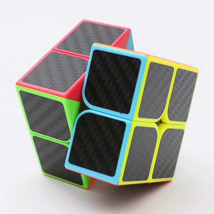 2x2x2 Carbon fiber Нетоксичный Волшебные кубики углеродного волокна наклейки Профессиональный 2x2x2 Пирамидка кубик Megaminx, Magico, Обучающие Развивающие игрушки для детей и взрослых - Цвет: 2x2x2 Carbon fiber
